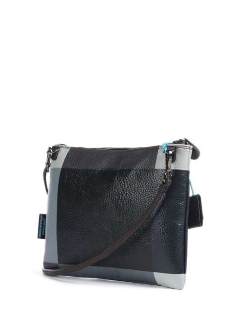 BEYONCE POP M Clutch aus Leder mit Schultergurt schwarz geometrisch - Damentaschen