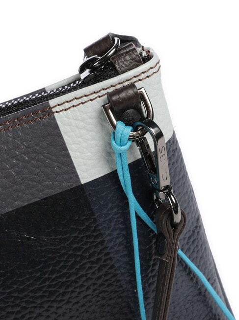 BEYONCE POP M Clutch aus Leder mit Schultergurt schwarz geometrisch - Damentaschen