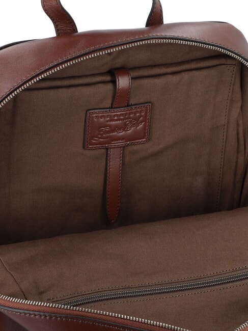 ALBERTO 13" Laptop-Rucksack aus Leder Braun / Palladium - PC-Rucksäcke