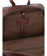 THE BRIDGE ALBERTO 13" Laptop-Rucksack aus Leder Braun / Palladium - PC-Rucksäcke - 3