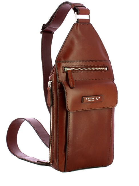 ALBERTO One-Shoulder-Tasche aus Leder Braun / Palladium - Umhängetaschen Herren