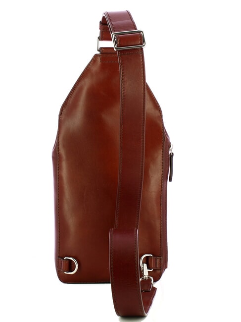 ALBERTO One-Shoulder-Tasche aus Leder Braun / Palladium - Umhängetaschen Herren