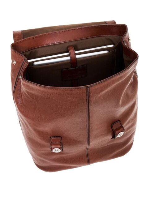 BIAGIO  13-Zoll-PC-Rucksack aus Leder Braun 14/Ruthenium Palladium - PC-Rucksäcke