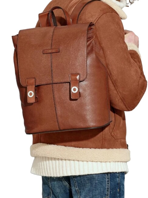 BIAGIO  13-Zoll-PC-Rucksack aus Leder Braun 14/Ruthenium Palladium - PC-Rucksäcke