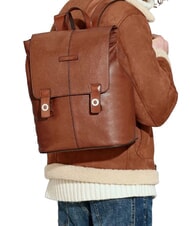 THE BRIDGE BIAGIO  13-Zoll-PC-Rucksack aus Leder Braun 14/Ruthenium Palladium - PC-Rucksäcke - 5