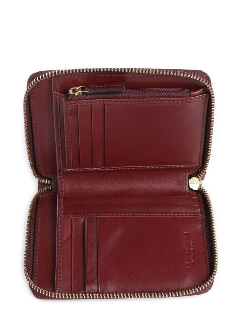 DOMITILLA Mittelgro&szlig;e Lederbrieftasche mit umlaufendem Rei&szlig;verschluss Chianti / Bordeaux / Gold - Brieftaschen Damen