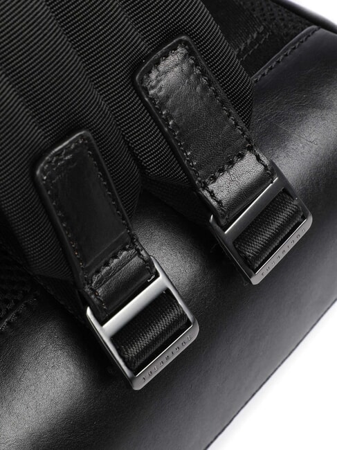 FILIPPO Lederrucksack, 13"-Laptopfach schwarz / mattes dunkles Ruthenium - PC-Rucksäcke