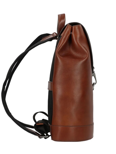 GIACOMO 13" Laptop-Rucksack aus Leder Braun / Ruthenium - PC-Rucksäcke