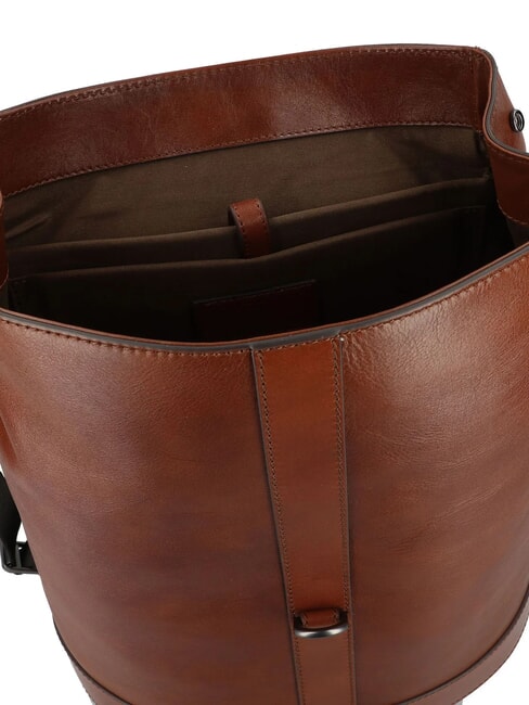 GIACOMO 13" Laptop-Rucksack aus Leder Braun / Ruthenium - PC-Rucksäcke