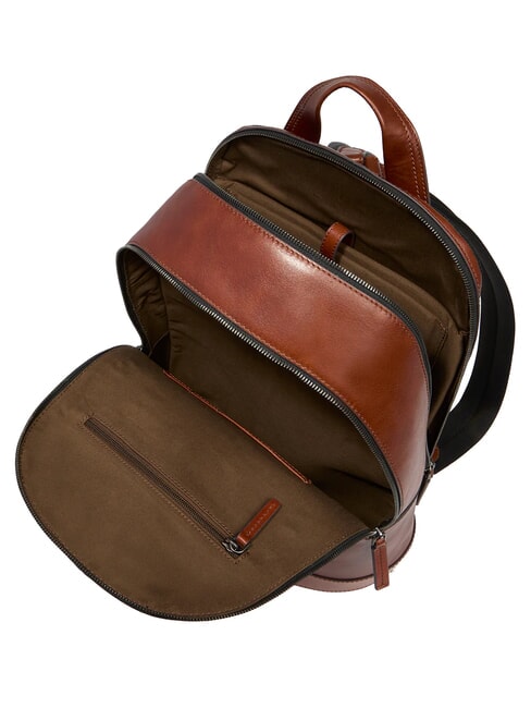 GIACOMO Laptop-Rucksack aus Leder Braun / Ruthenium - PC-Rucks&auml;cke