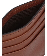 THE BRIDGE ETTORE Flaches Kartenetui aus Leder Braun / Ruthenium - Brieftaschen Herren - 3