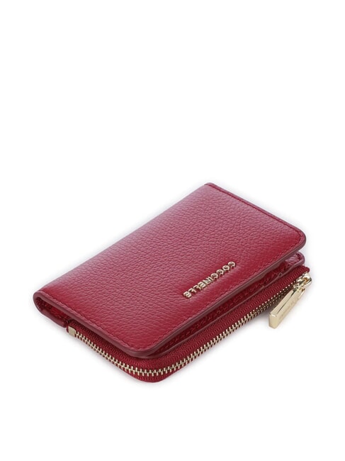 METALLIC SOFT Kartenhalter aus Leder Sangria - Brieftaschen Damen
