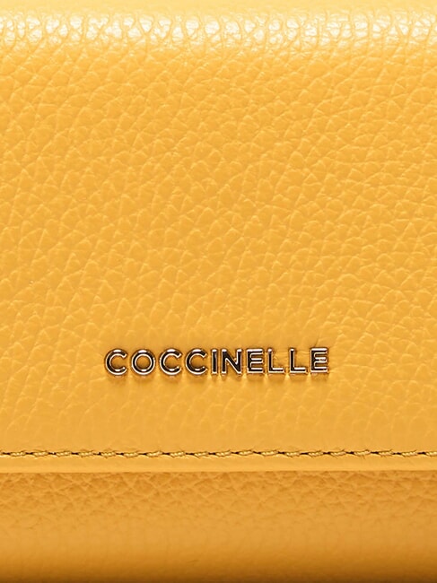 METALLIC SOFT  Kleine Geldbörse aus Leder sonnig - Brieftaschen Damen