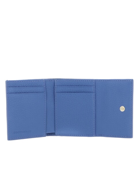 METALLIC SOFT Portemonnaie aus genarbtem Leder Blau - Brieftaschen Damen
