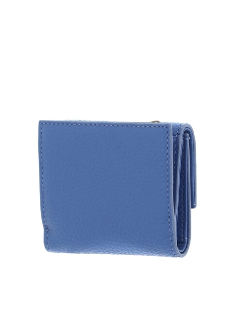 METALLIC SOFT Portemonnaie aus genarbtem Leder Blau - Brieftaschen Damen