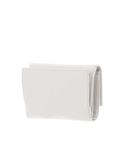 COCCINELLE METALLIC SOFT Bifold-Brieftasche aus gehämmertem Leder Weiß - Brieftaschen Damen - 4
