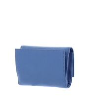 COCCINELLE METALLIC SOFT Bifold-Brieftasche aus geh&auml;mmertem Leder Blau - Brieftaschen Damen - 5