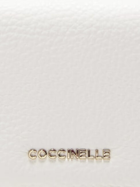 METALLIC SOFT Kleine Geldbörse aus Leder Weiß - Brieftaschen Damen