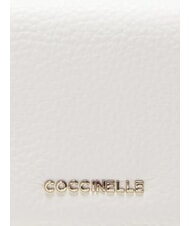 COCCINELLE METALLIC SOFT Kleine Geldbörse aus Leder Weiß - Brieftaschen Damen - 3