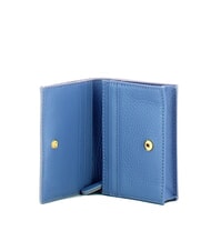 COCCINELLE METALLIC SOFT Kleine Geldbörse aus Leder Blau - Brieftaschen Damen - 2