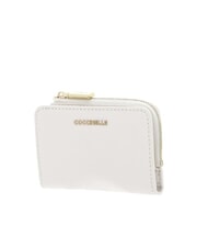 COCCINELLE METALLIC SOFT Kartenhalter aus Leder Weiß - Brieftaschen Damen - 3