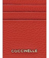 COCCINELLE METALLIC SOFT  Flaches Kartenetui aus Leder Gazpacho - Brieftaschen Damen - 2