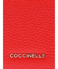 COCCINELLE METALLIC SOFT Kleine Geldbörse aus Leder Gazpacho - Brieftaschen Damen - 3