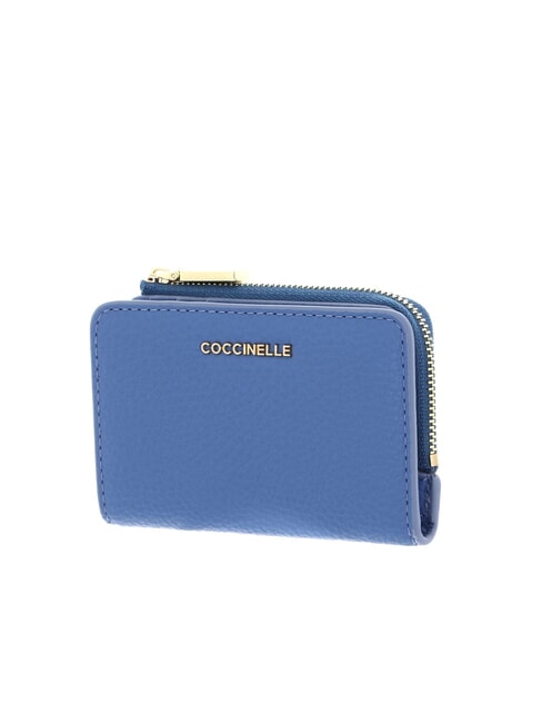 METALLIC SOFT Kartenhalter aus Leder Blau - Brieftaschen Damen