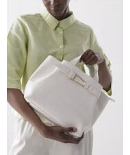 COCCINELLE MALORY Handshopper mit Schultergurt Weiß - Damentaschen - 7