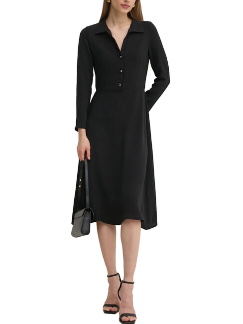 DEW Umhängetasche aus Leder Schwarz - Damentaschen