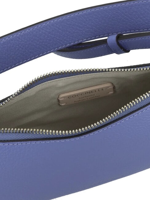 MERVEILLE Schultertasche aus strukturiertem Leder Blau - Damentaschen