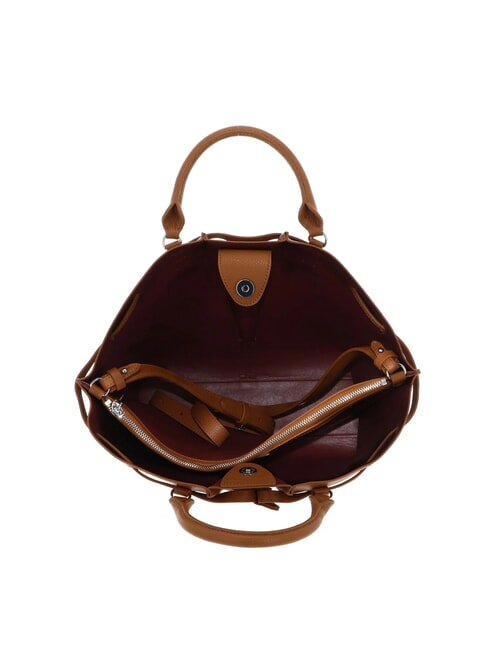 FLORES Kleine Tragetasche aus geh&auml;mmertem Leder CUIR - Damentaschen