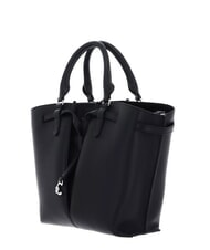 COCCINELLE FLORES Mittelgro&szlig;e Tote Bag aus geh&auml;mmertem Leder Schwarz - Damentaschen - 2