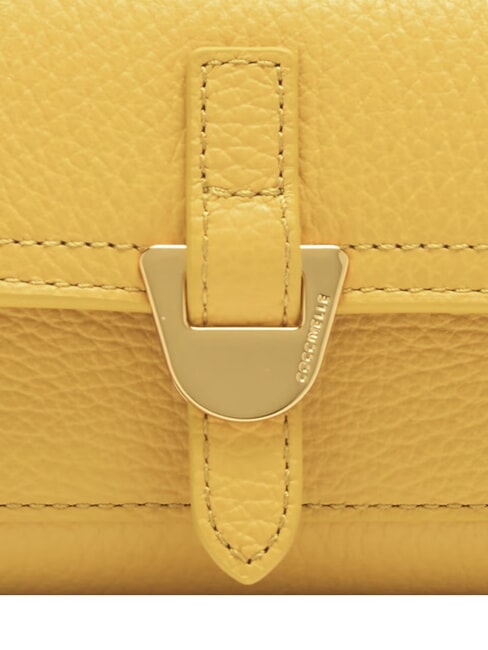 CAMPUS Kompakte Brieftasche aus gehämmertem Leder sonnig - Brieftaschen Damen