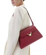 COCCINELLE DEW Mittelgroße Umhängetasche aus gehämmertem Leder Sangria - Damentaschen - 5