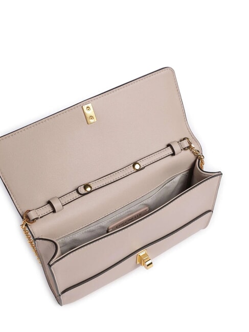 MAGIE 2NITE Clutch aus Leder mit Ketten-Schulterriemen Rosetten - Damentaschen
