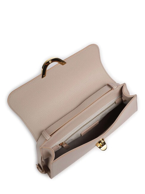 DEW Mittelgro&szlig;e Umh&auml;ngetasche aus geh&auml;mmertem Leder Rosetten - Damentaschen