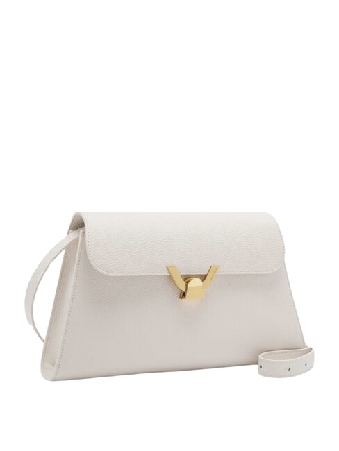 DEW Mittelgro&szlig;e Umh&auml;ngetasche aus geh&auml;mmertem Leder Wei&szlig; - Damentaschen