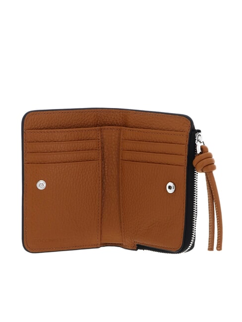 MYRTHA MAXI LOG Mittelgroße Lederbrieftasche mit Rundum-Reißverschluss noir/cuir - Brieftaschen Damen