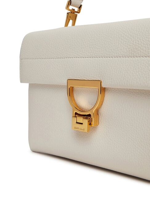 ARLETTIS SIGNATURE Ledertasche mit Logo-Schultergurt Weiß - Damentaschen