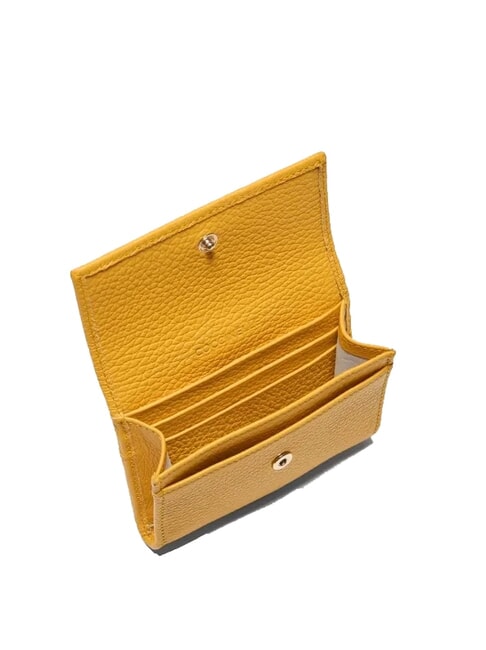 METALLIC SOFT Kartenetui aus gehämmertem Leder sonnig - Brieftaschen Damen