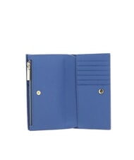 COCCINELLE METALLIC SOFT Mittelgro&szlig;e Brieftasche aus geh&auml;mmertem Leder Blau - Brieftaschen Damen - 2