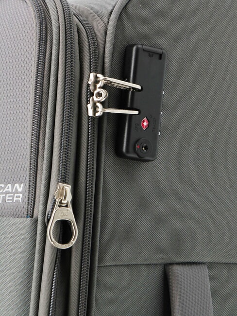 FUN CRUISE Mittelgroßer erweiterbarer Trolley grau/orange - Halbharte Trolleys