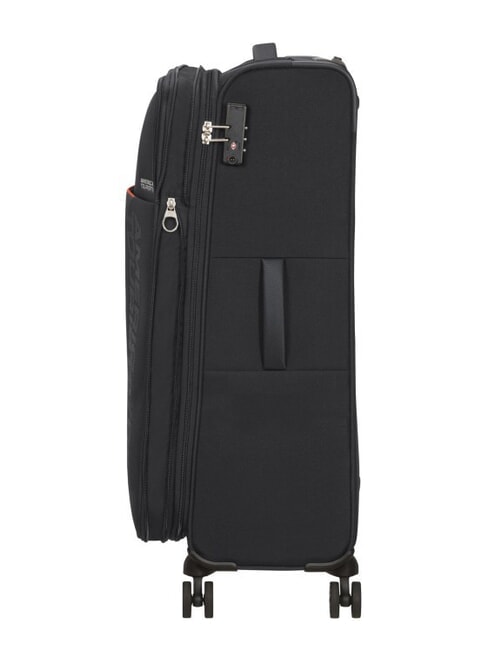 FUN CRUISE Großer erweiterbarer Trolley SCHWARZ ROT - Halbharte Trolleys