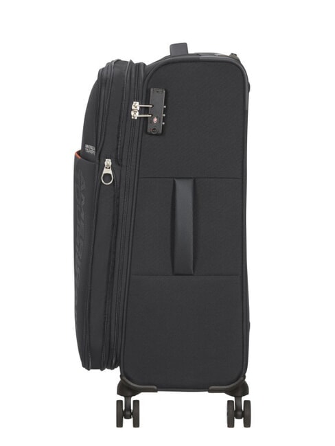 FUN CRUISE Mittelgroßer erweiterbarer Trolley SCHWARZ ROT - Halbharte Trolleys