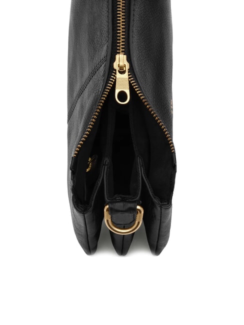 FEATHER SMALL Kleine Umhängetasche aus Leder Schwarz - Damentaschen