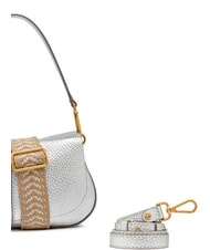 GIANNI CHIARINI HELENA ROUND Ledertasche mit doppeltem Schultergurt Silber- - Damentaschen - 4