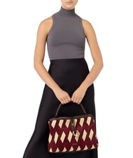 COCCINELLE LISBET GEOMETRIC PATCH Lederhandtasche mit Schultergurt mehrjohannisbeere/braun - Damentaschen - 5