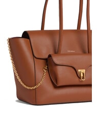 COCCINELLE DOUBLE BEAT Umhängetasche Cognac - Damentaschen - 4