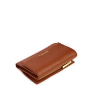 COCCINELLE METALLIC SOFT Bifold-Brieftasche aus gehämmertem Leder Cognac - Brieftaschen Damen - 5